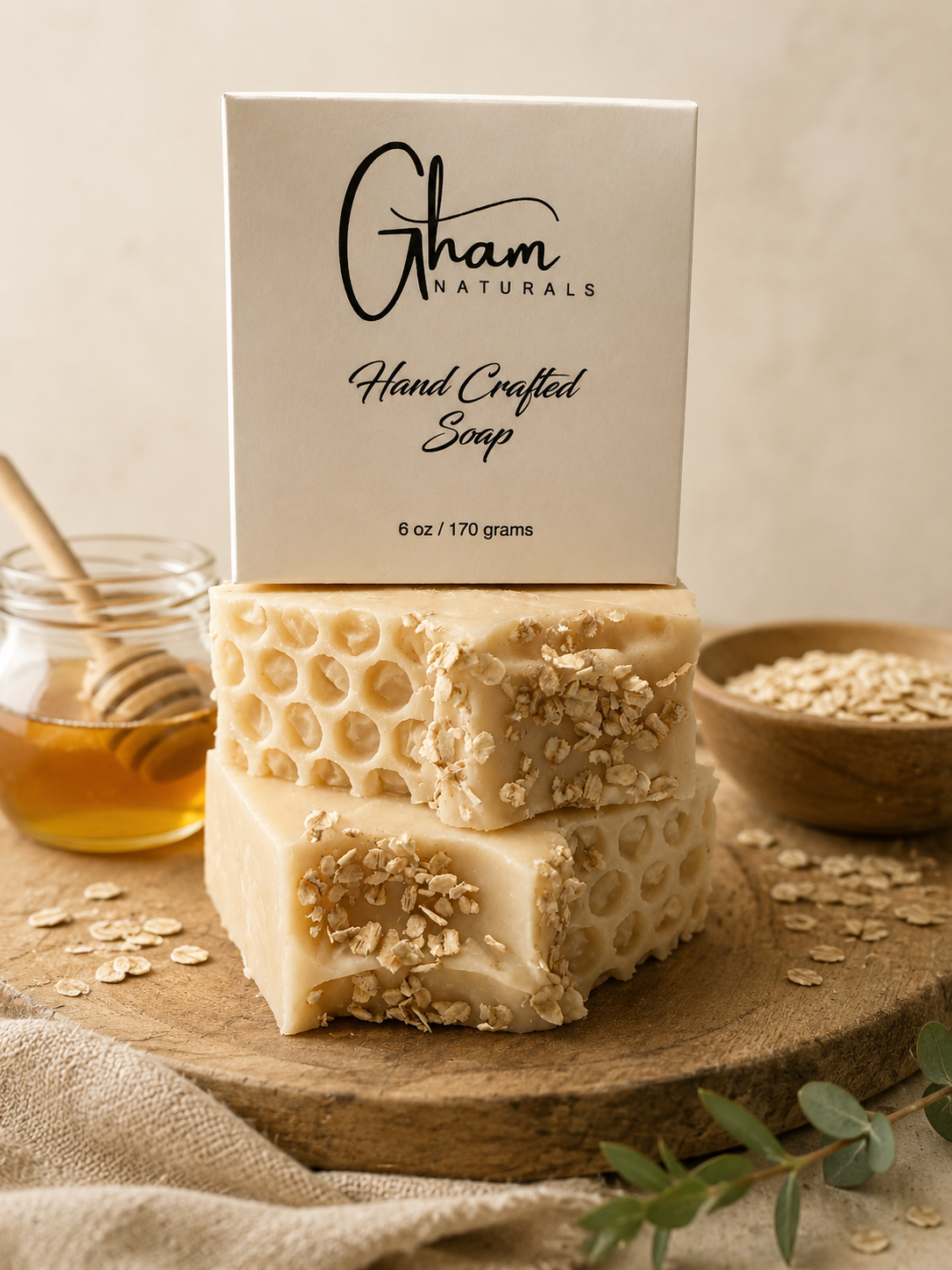 Honey & Oat Face + Body Bar boxed
