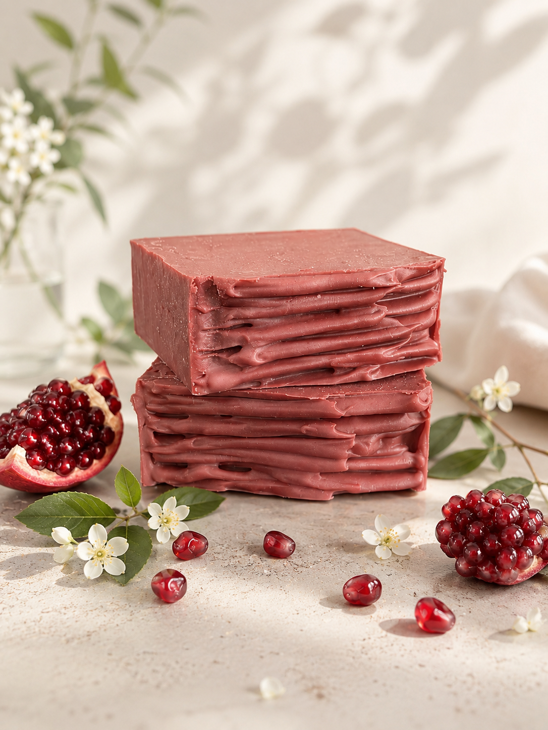 Citrus Pomegranate Face + Body Bar - stacked bars