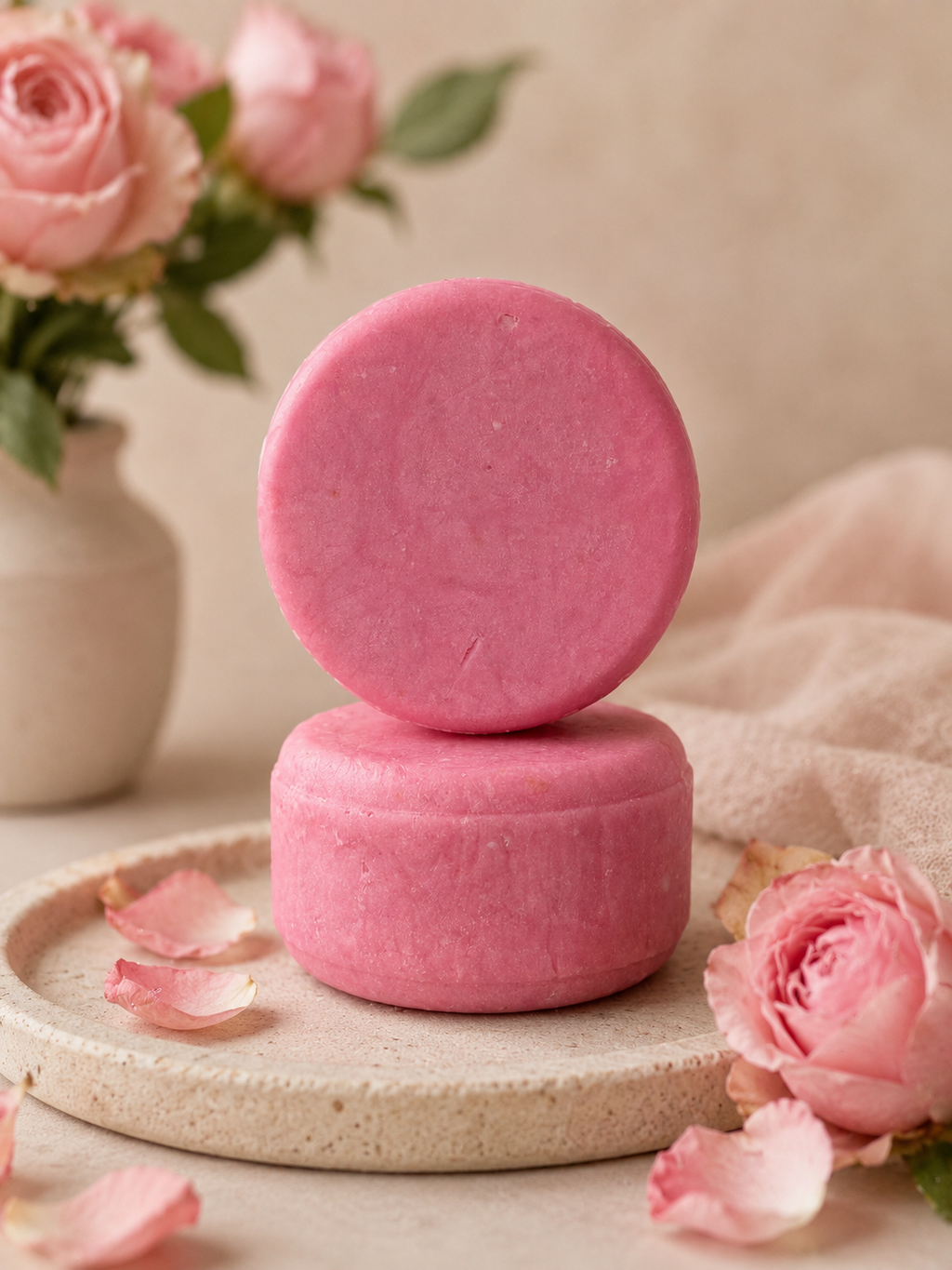 Rose Silk Shampoo Bar stacked